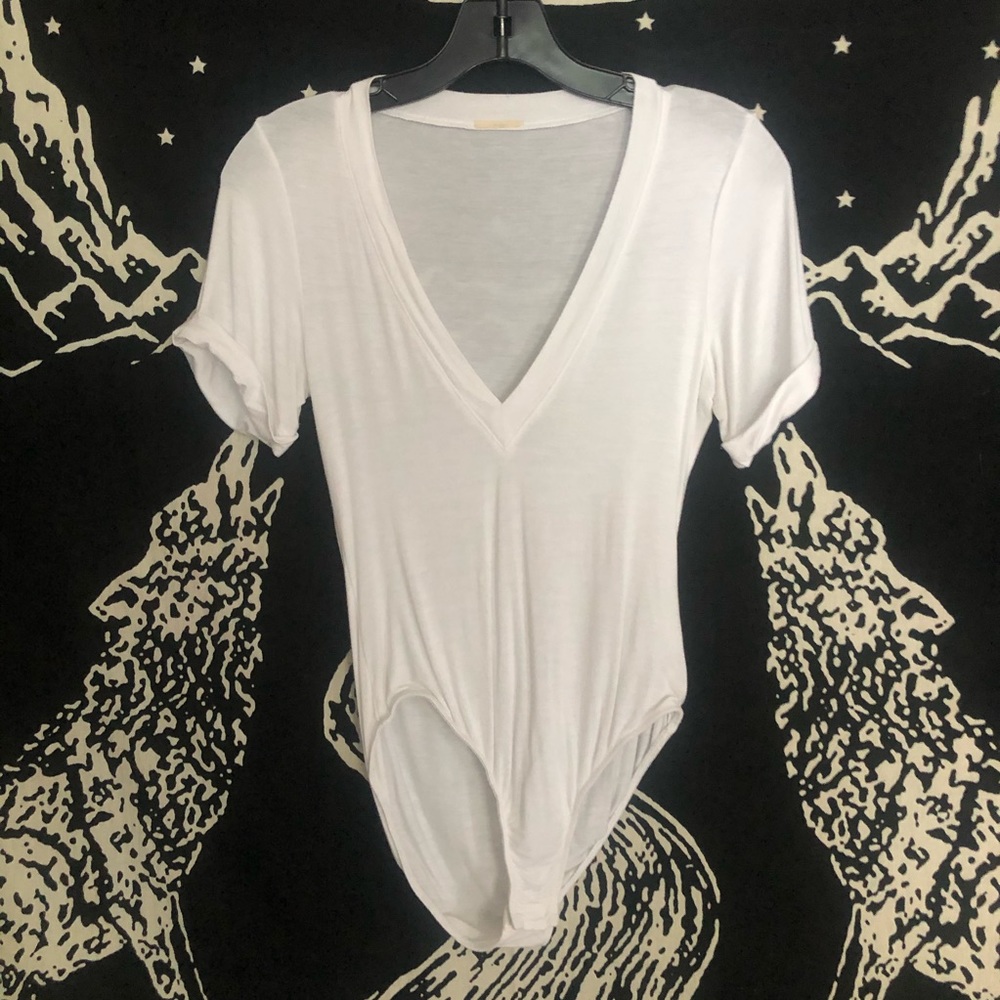Free People Oh Me Oh My Plunging V Bodysuit
